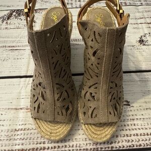 Seychelles Tan Espadrille Wedges